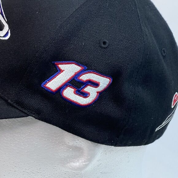 TRUCKER Cap Geico Racing Black & Blue Embroidered Nascar #13 MaxPapis SIGNED Hat - Picture 8 of 14